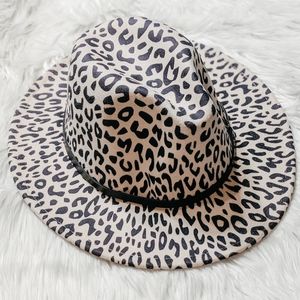 Cream Leopard Panama Hat